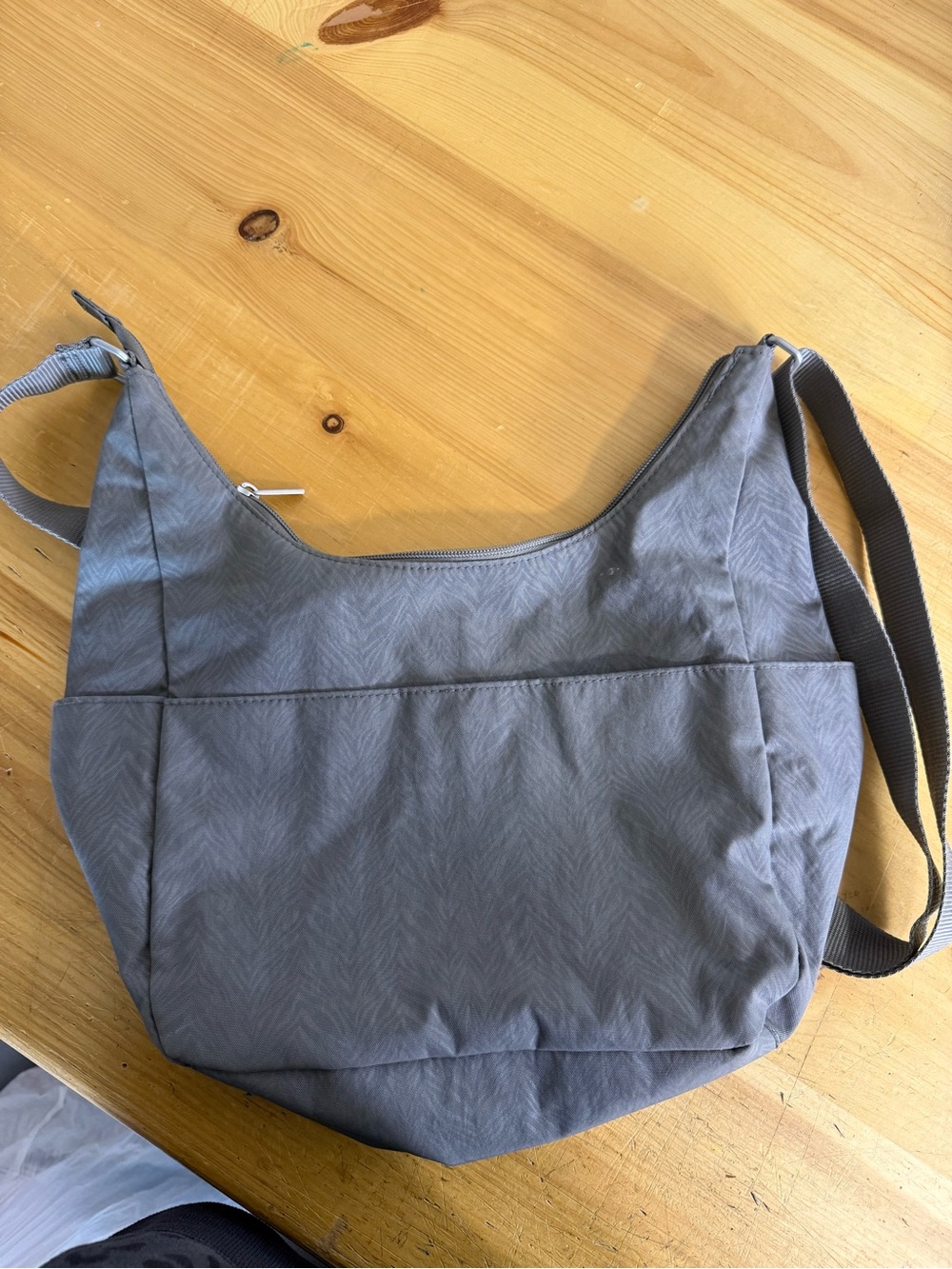 Baggallini Everywhere Bag Nylon Washable Adjustable Strap Purse Crossbody Grey - Picture 4 of 4